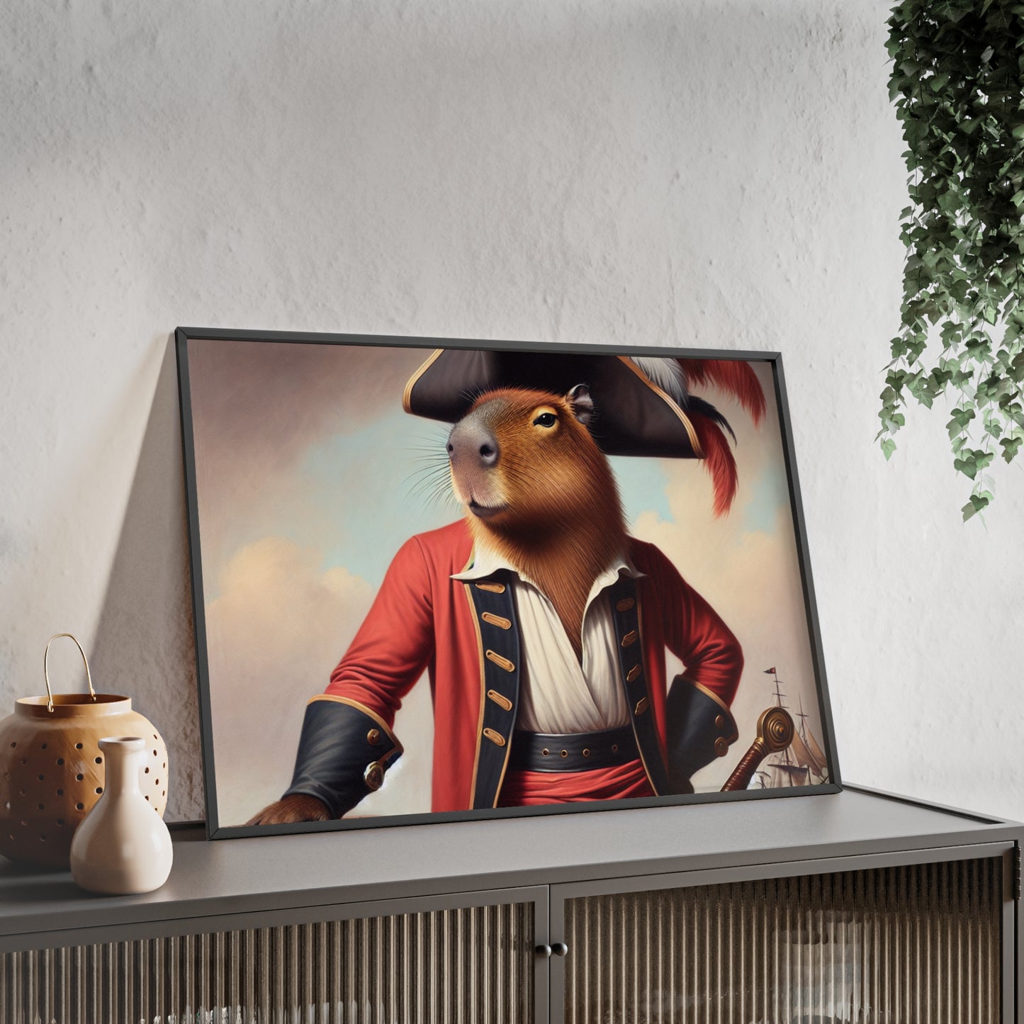 Framed Captain Capybara Poster
