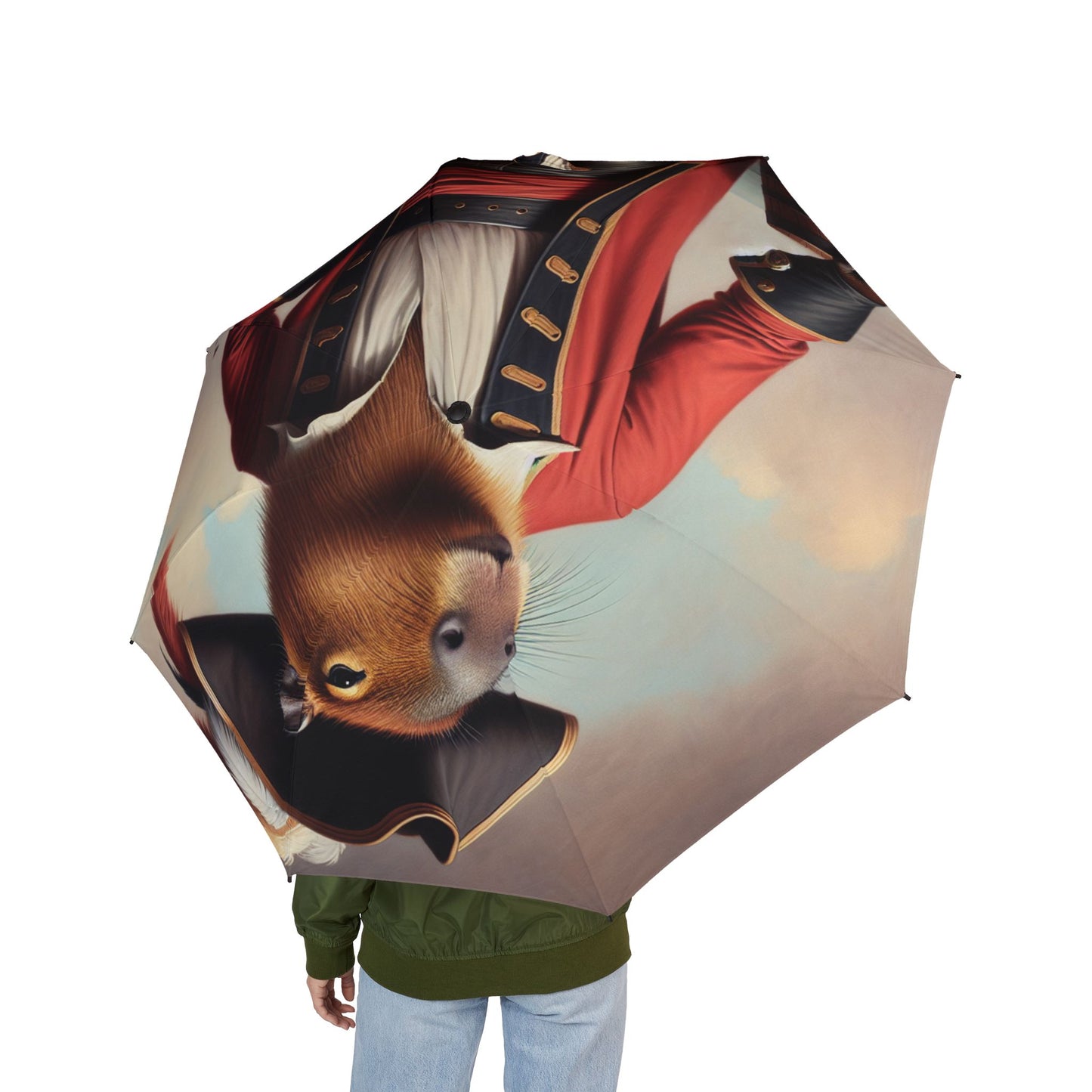 Captain Capybara Semi-Automatic Foldable Umbrella