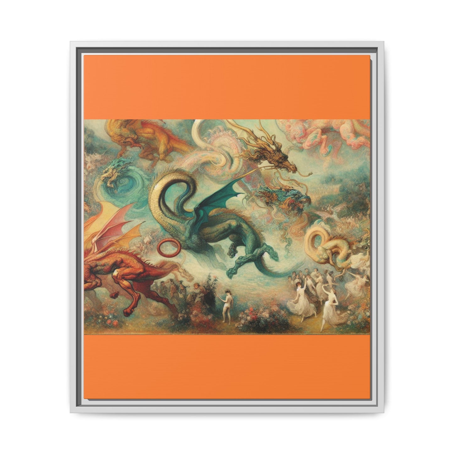 Degas Dreams of Dragons Canvas, Framed (Multi-color)