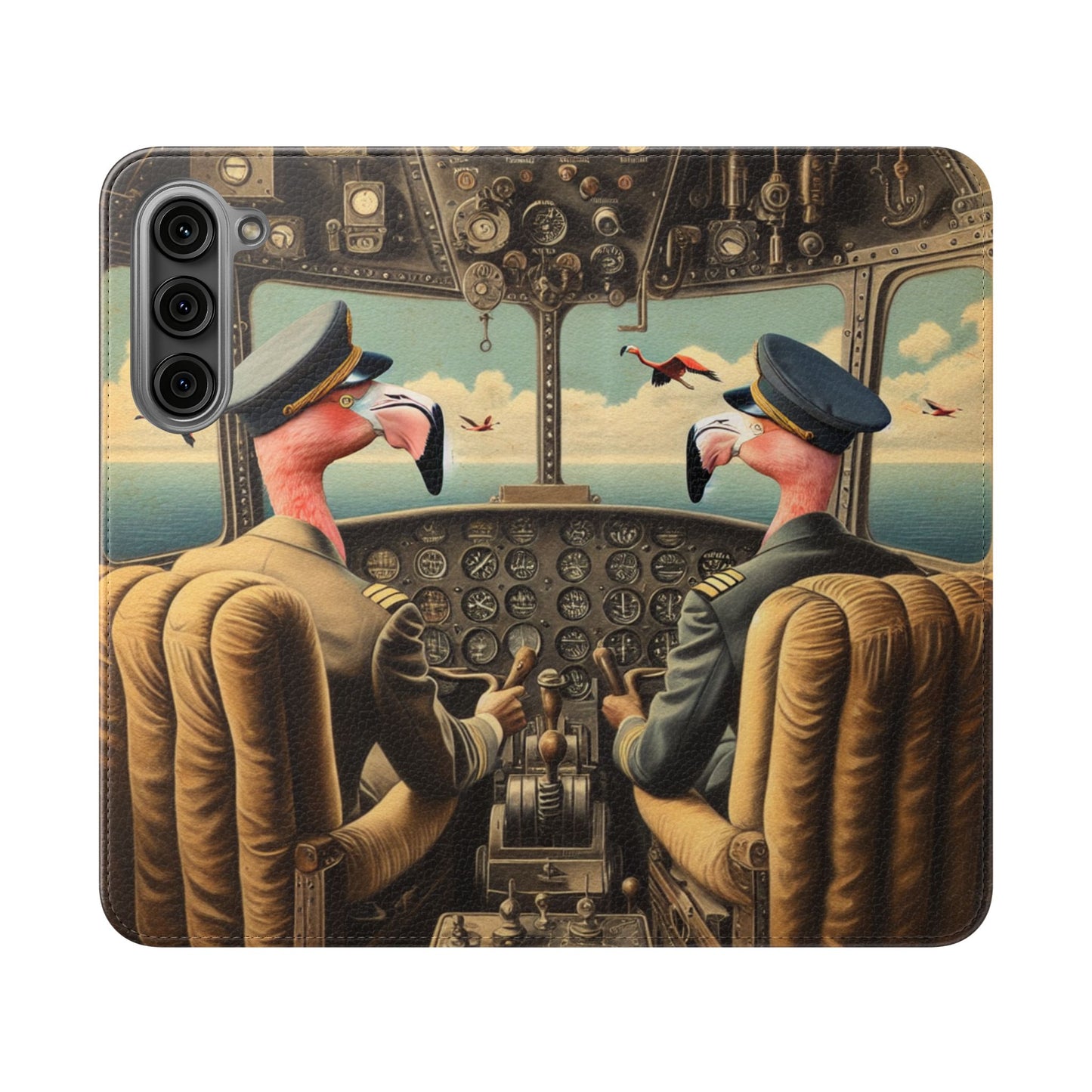 Flamingo Flight Deck Flip Case - iPhone/Galaxy