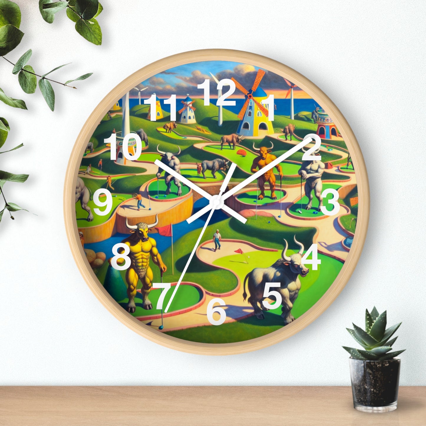 Mini-taur Golf Wall Clock