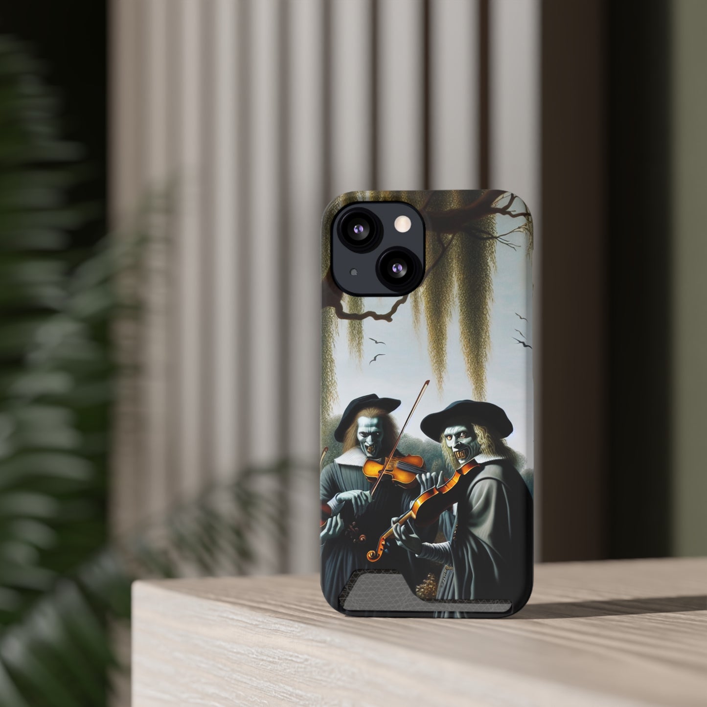 Vermeer's Vampire Violinists Phone Case with Card Holder - IPHONE