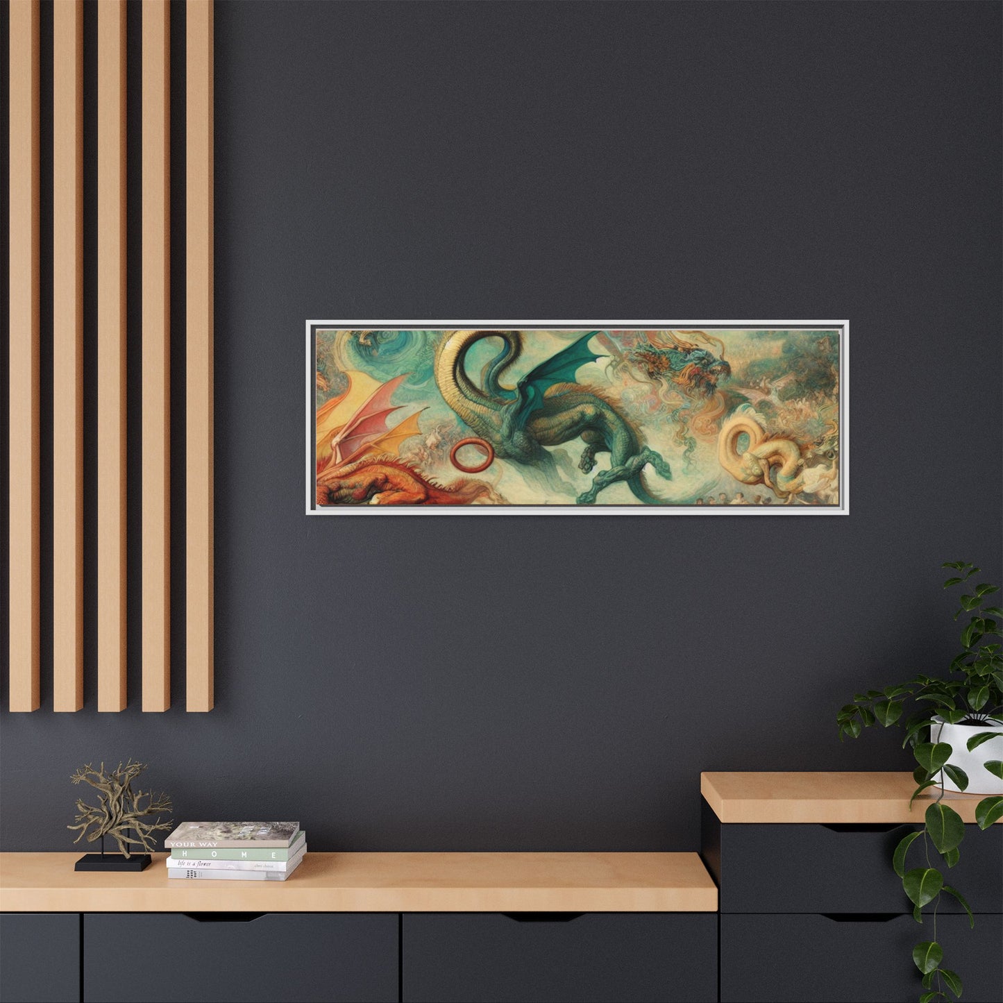 Degas Dreams of Dragons Canvas, Framed (Multi-color)