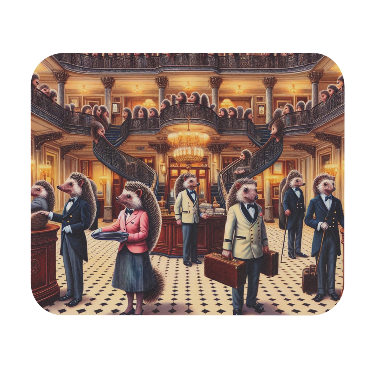 Hedgehog Hotel Mouse Pad