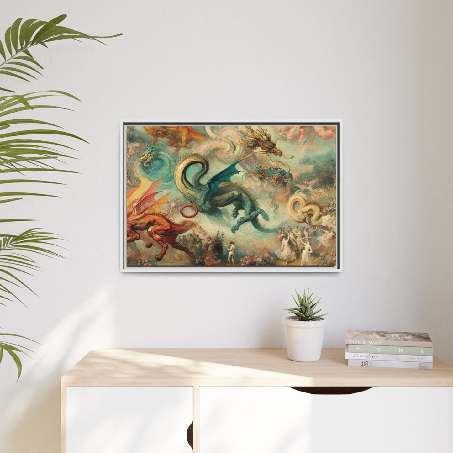 Degas Dreams of Dragons Canvas, Framed (Multi-color)