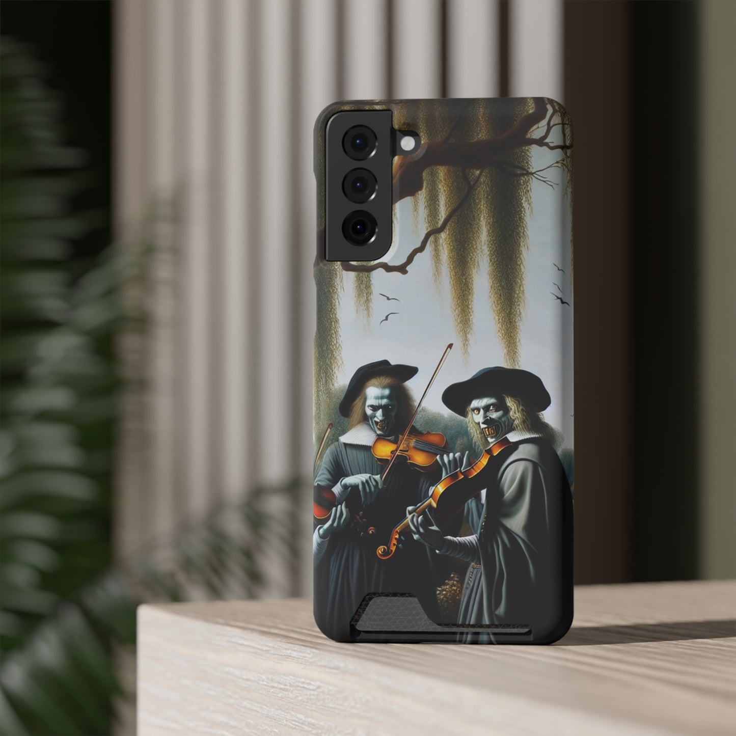 Vermeer's Vampire Violinists Phone Case with Card Holder - GALAXY
