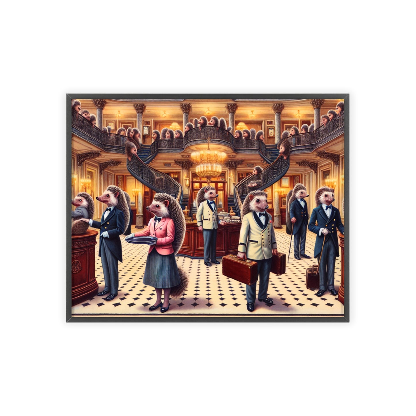 Framed Hedgehog Hotel Poster