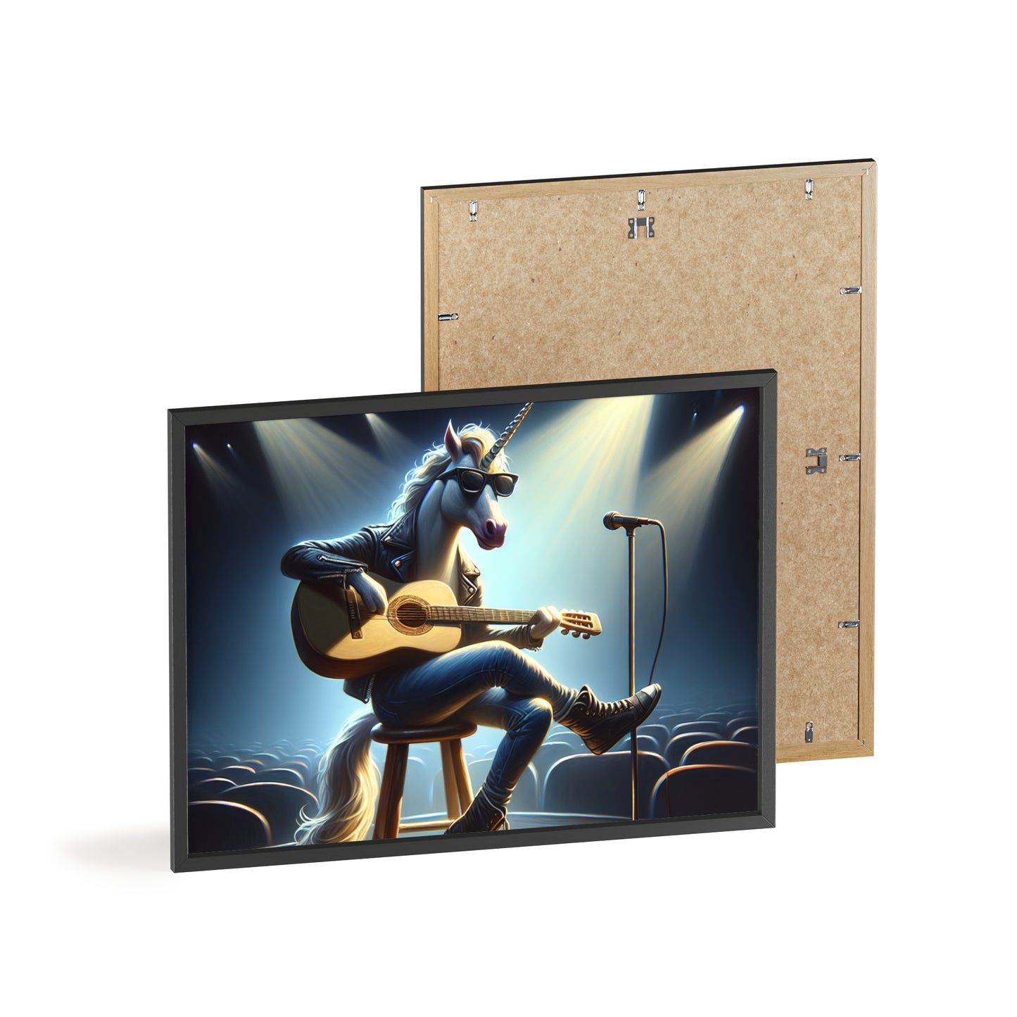 Framed Unicorn Unplugged Poster