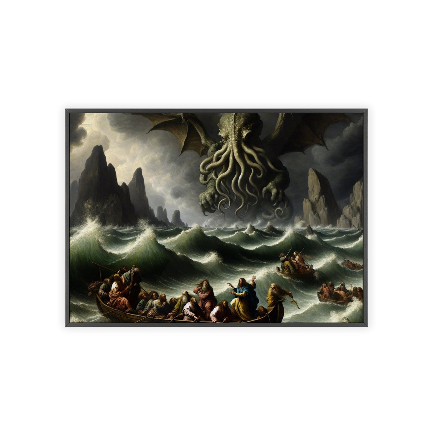 Framed Cthulhu in the Storm Poster