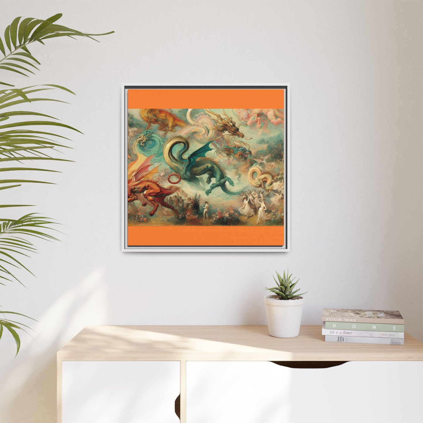 Degas Dreams of Dragons Canvas, Framed (Multi-color)