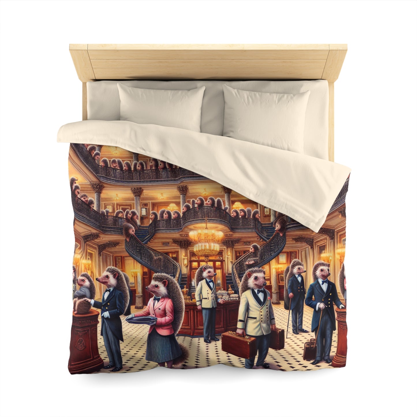 Hedgehog Hotel Microfiber Duvet Cover