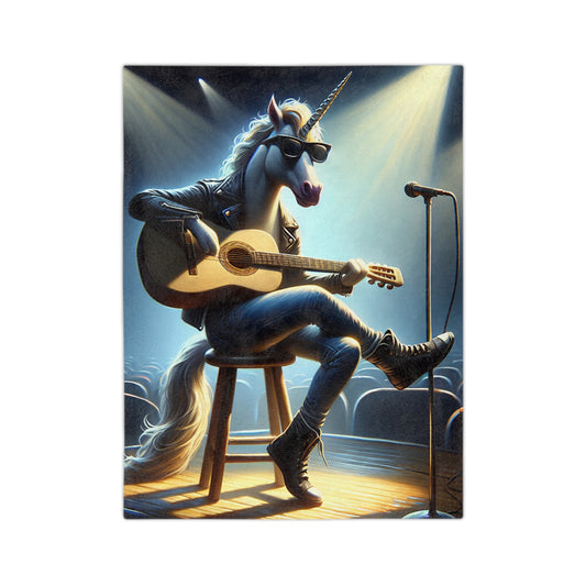 Unicorn Unplugged Velveteen Microfiber Blanket