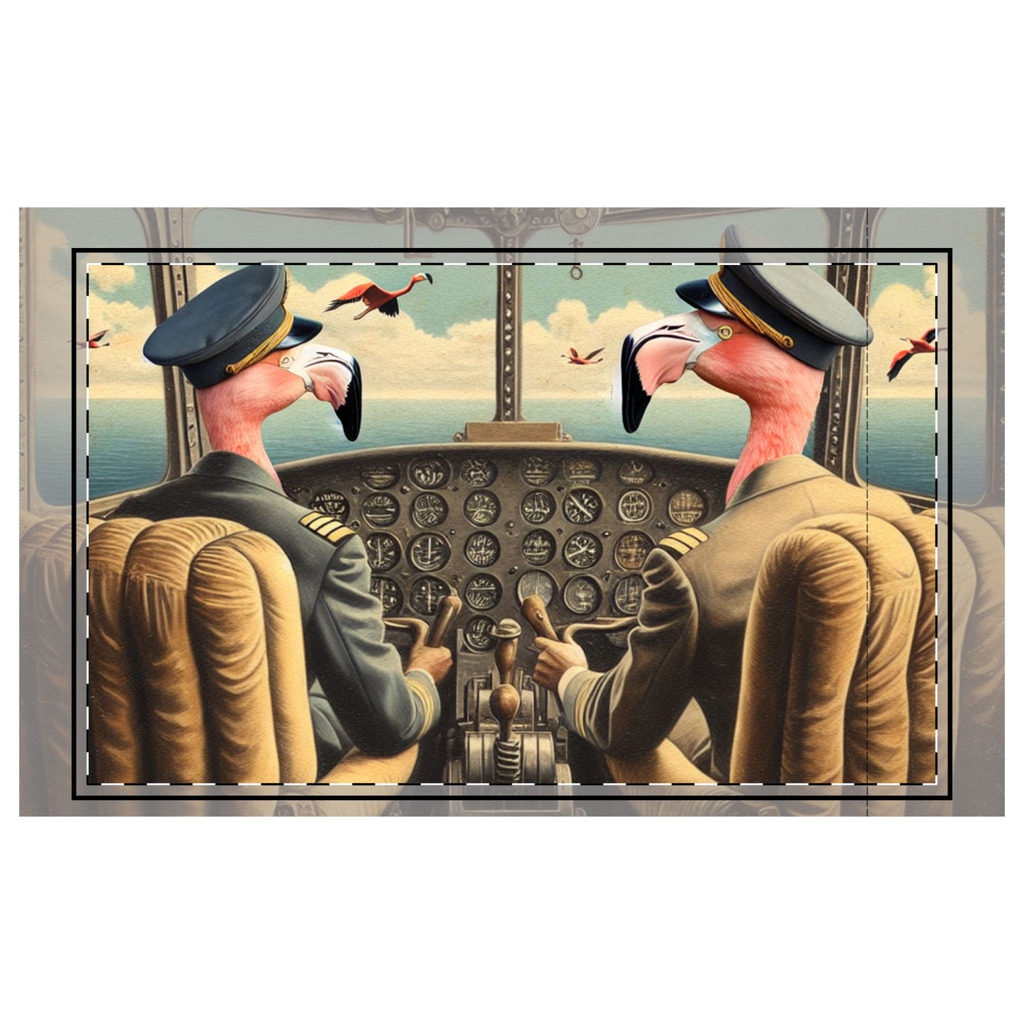 Flamingo Flight Deck Microfiber Pillowcase