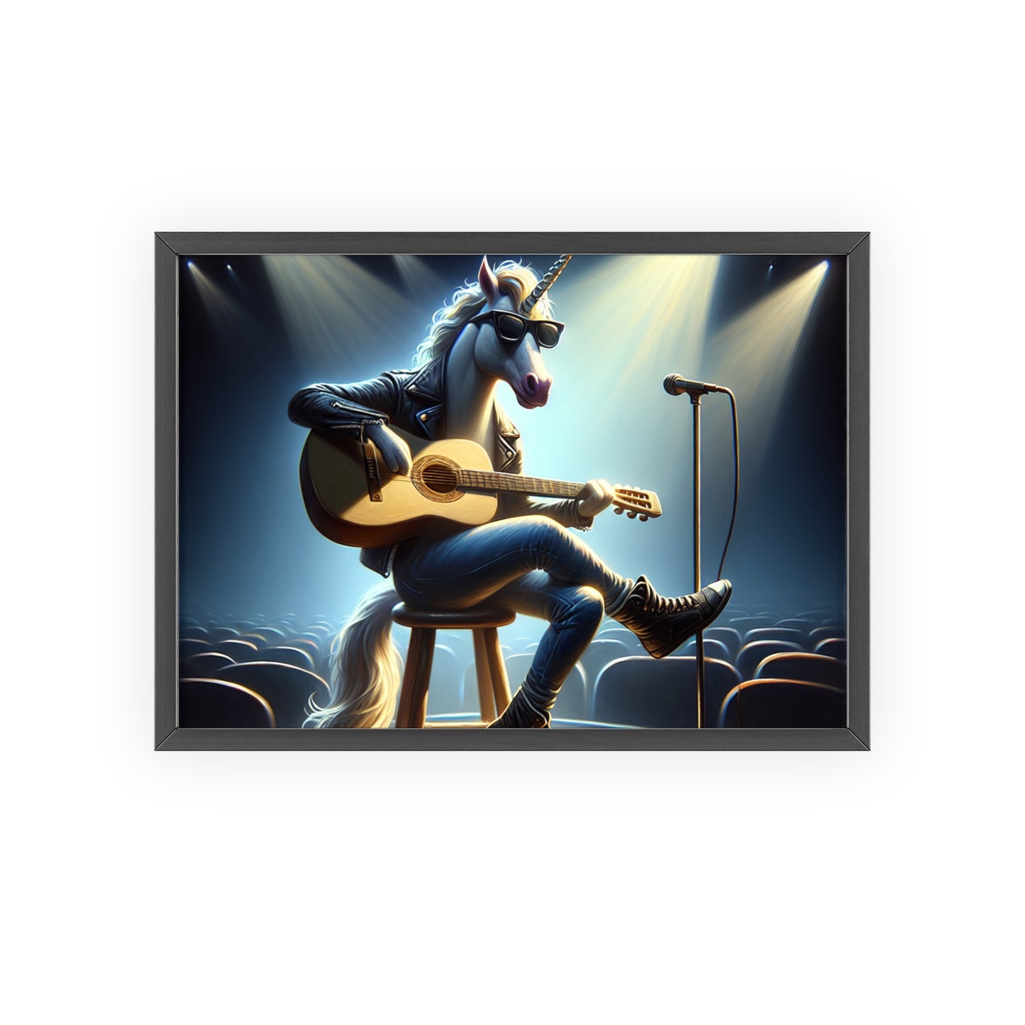 Framed Unicorn Unplugged Poster