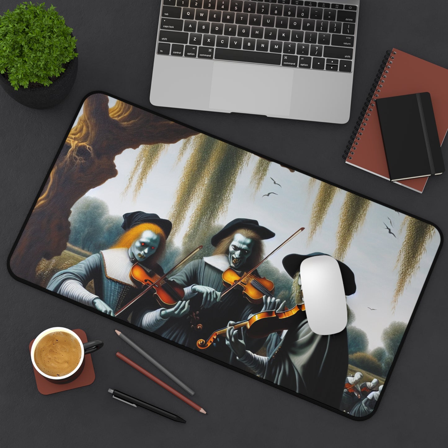 Vermeer's Vampire Violinists Desk Mat