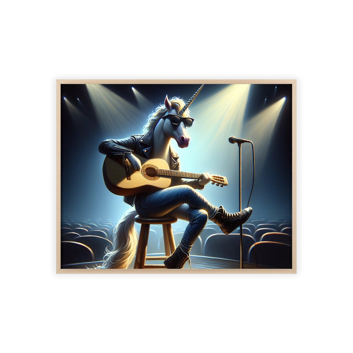 Framed Unicorn Unplugged Poster