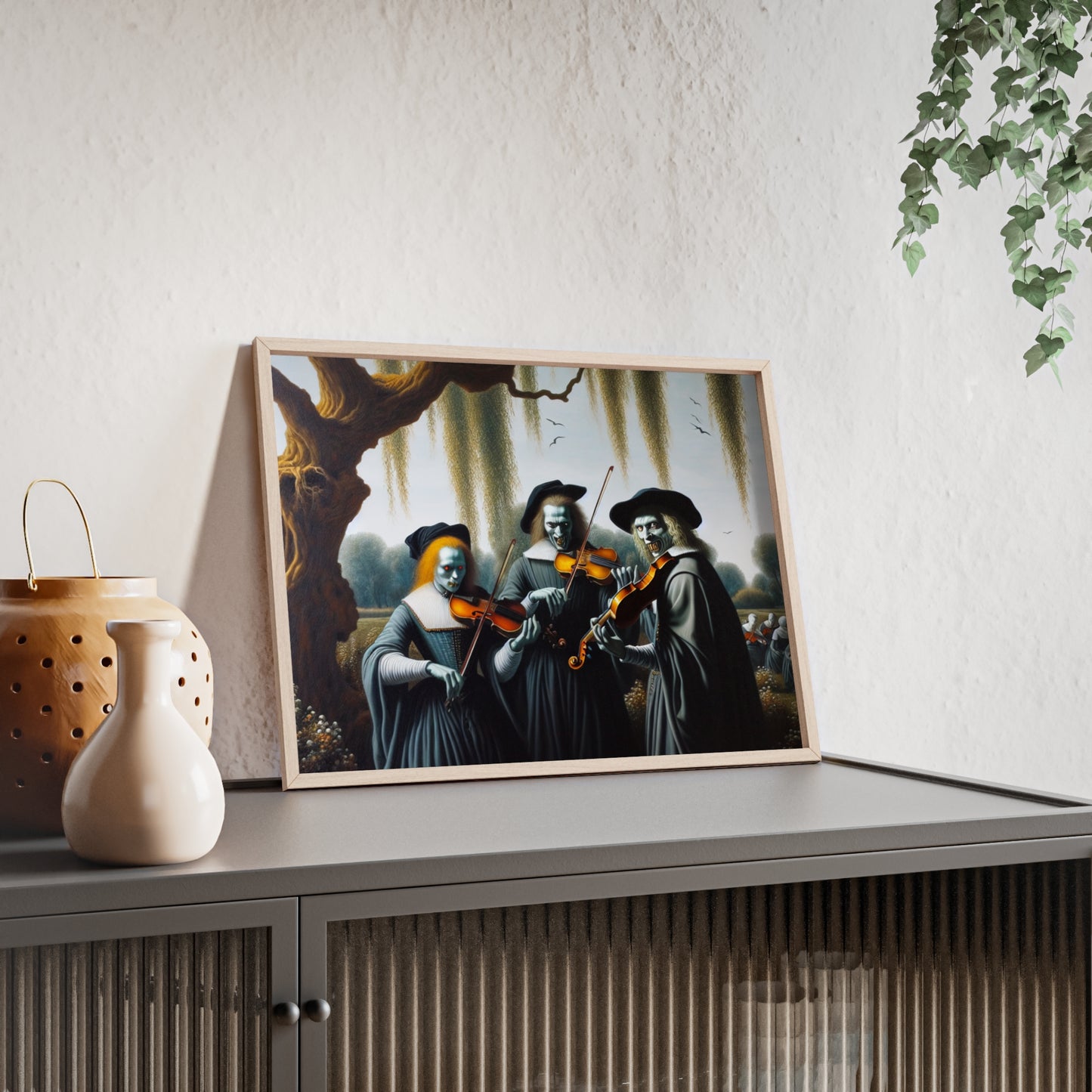 Framed Vermeer's Vampire Violinists Poster