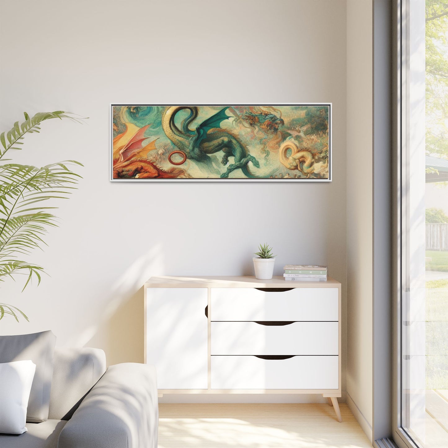 Degas Dreams of Dragons Canvas, Framed (Multi-color)
