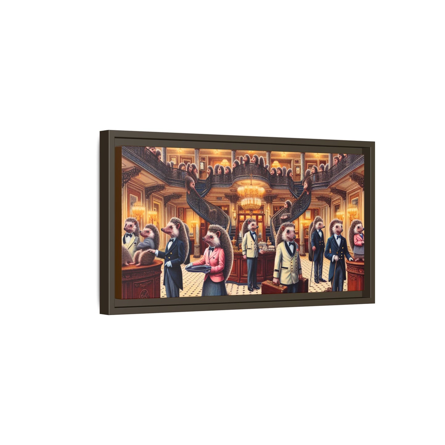 Hedgehog Hotel Canvas, Framed (Multi-color)