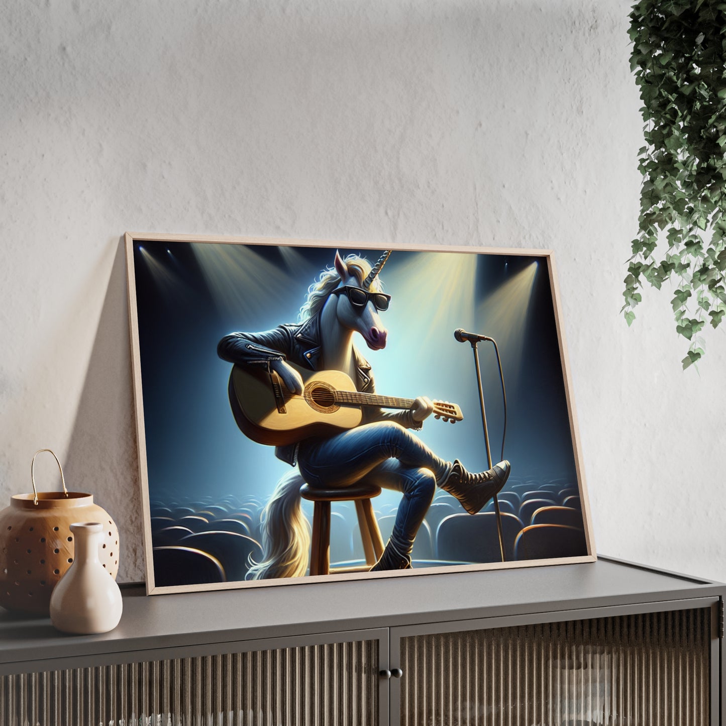 Framed Unicorn Unplugged Poster