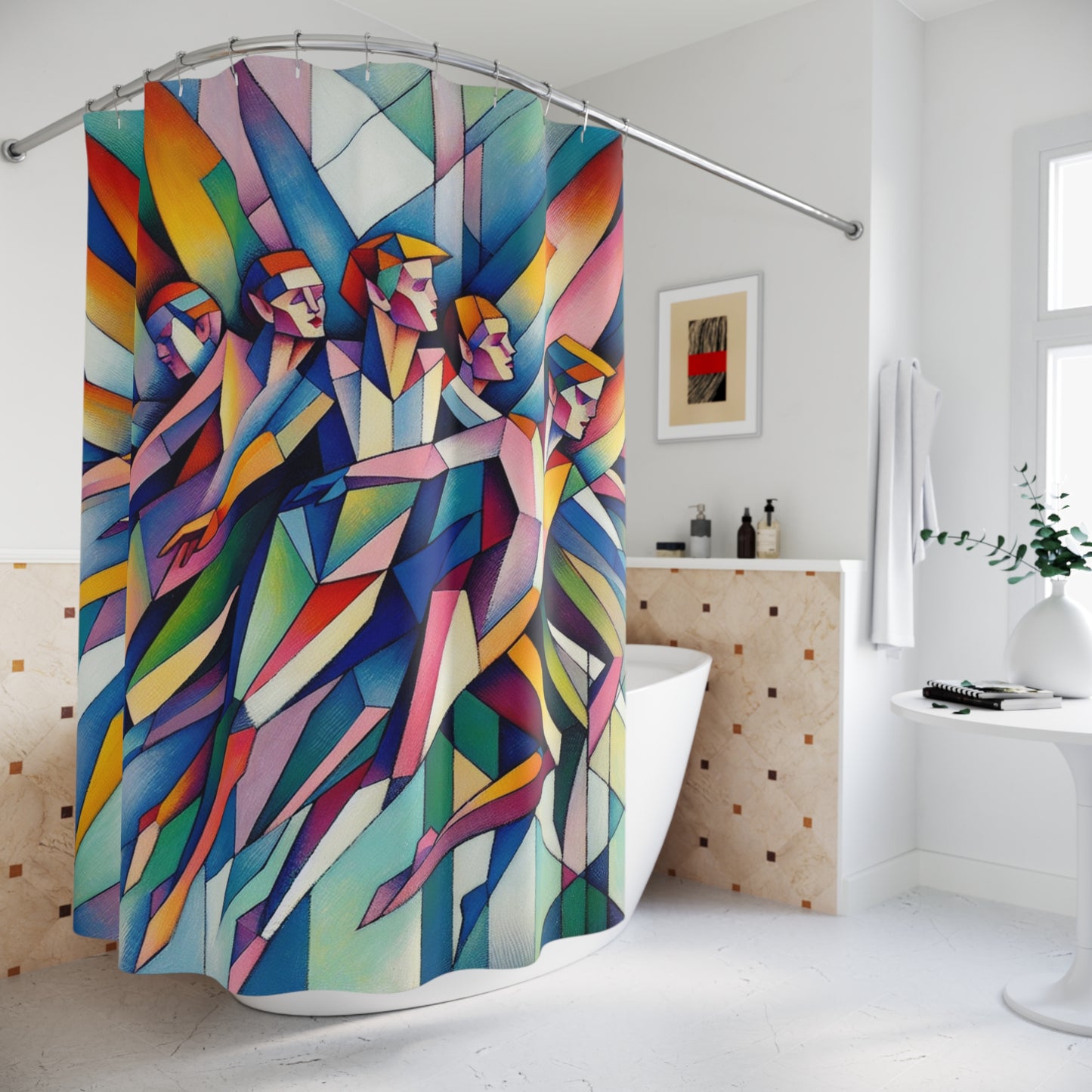 Picasso's Pixies Shower Curtain