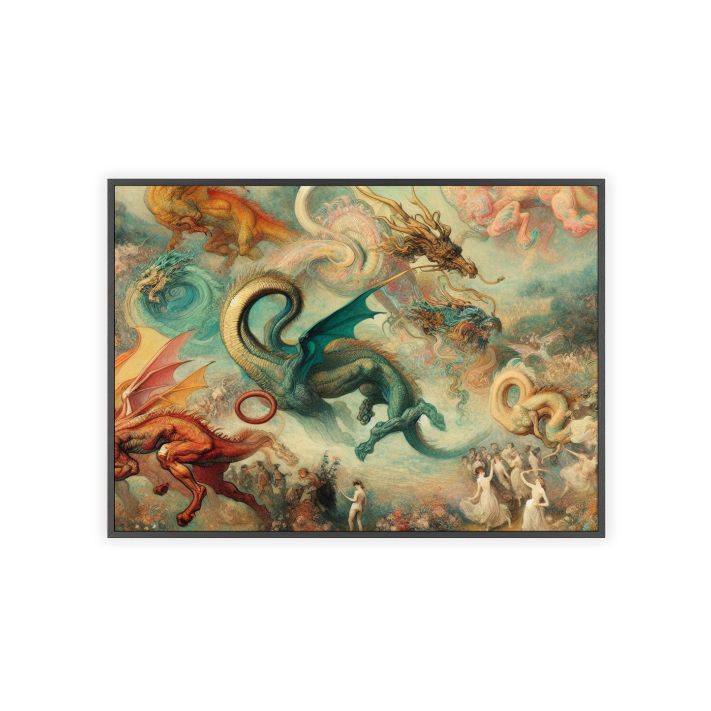 Framed Degas Dreams of Dragons Poster