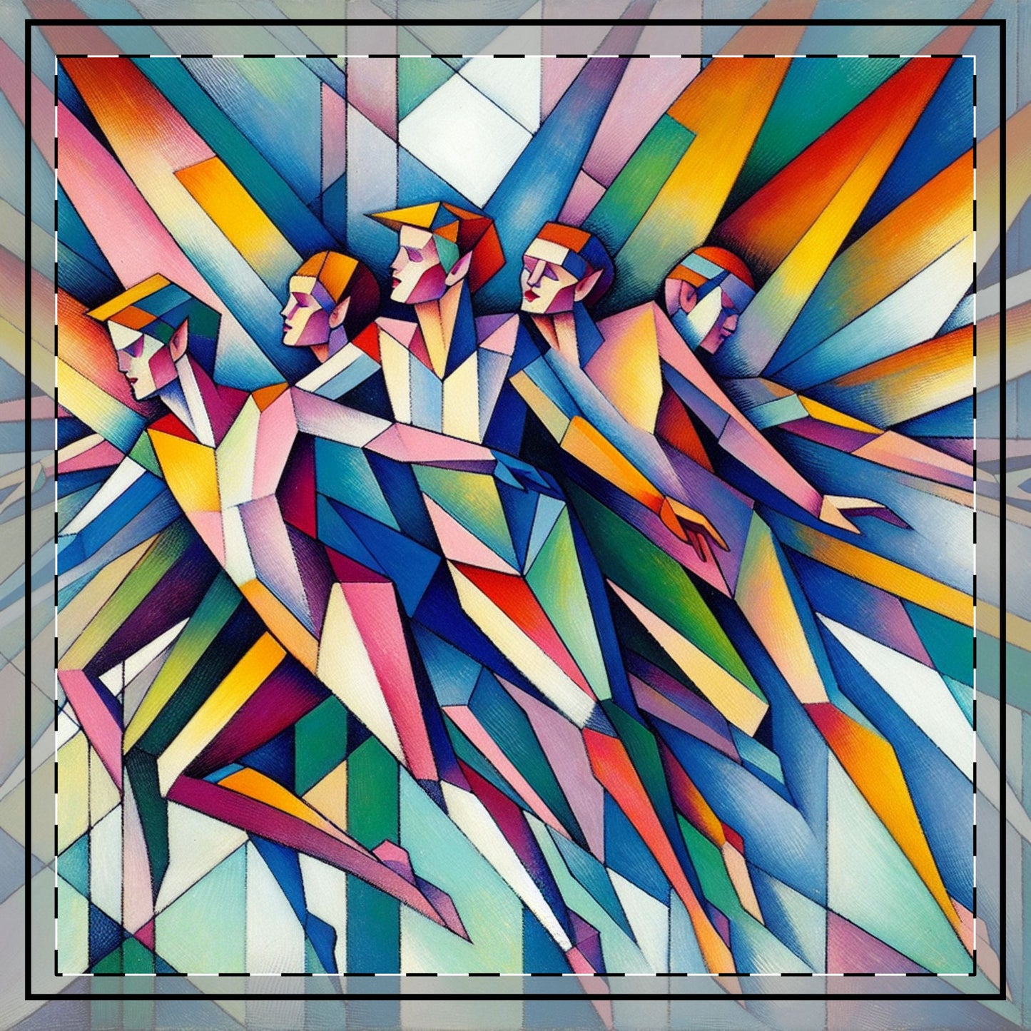 Picasso's Pixies Throw Pillow