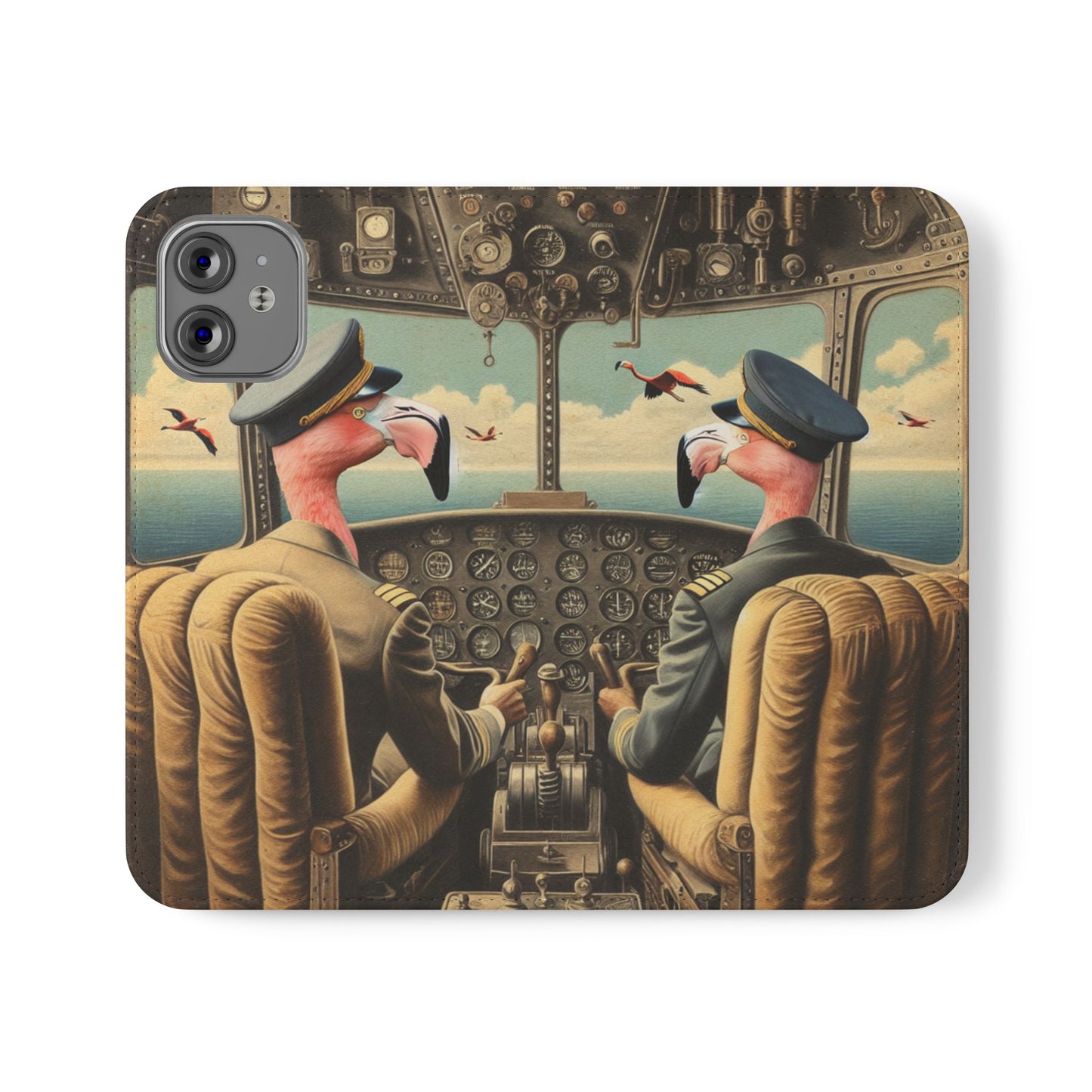 Flamingo Flight Deck Flip Case - iPhone/Galaxy