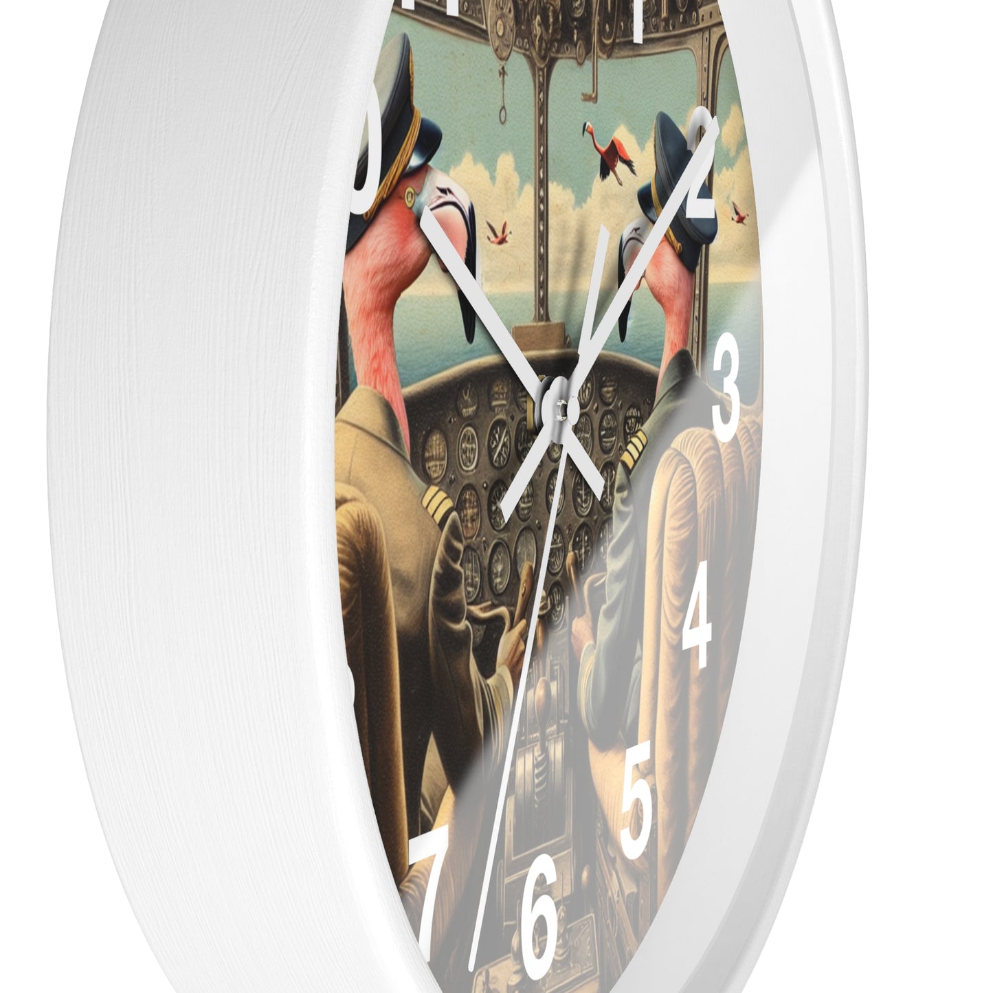 Flamingo Flight Deck Wall Clock