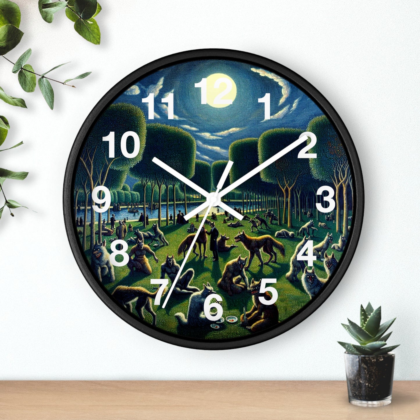 Werewolves at the Waterfront Wall Clock