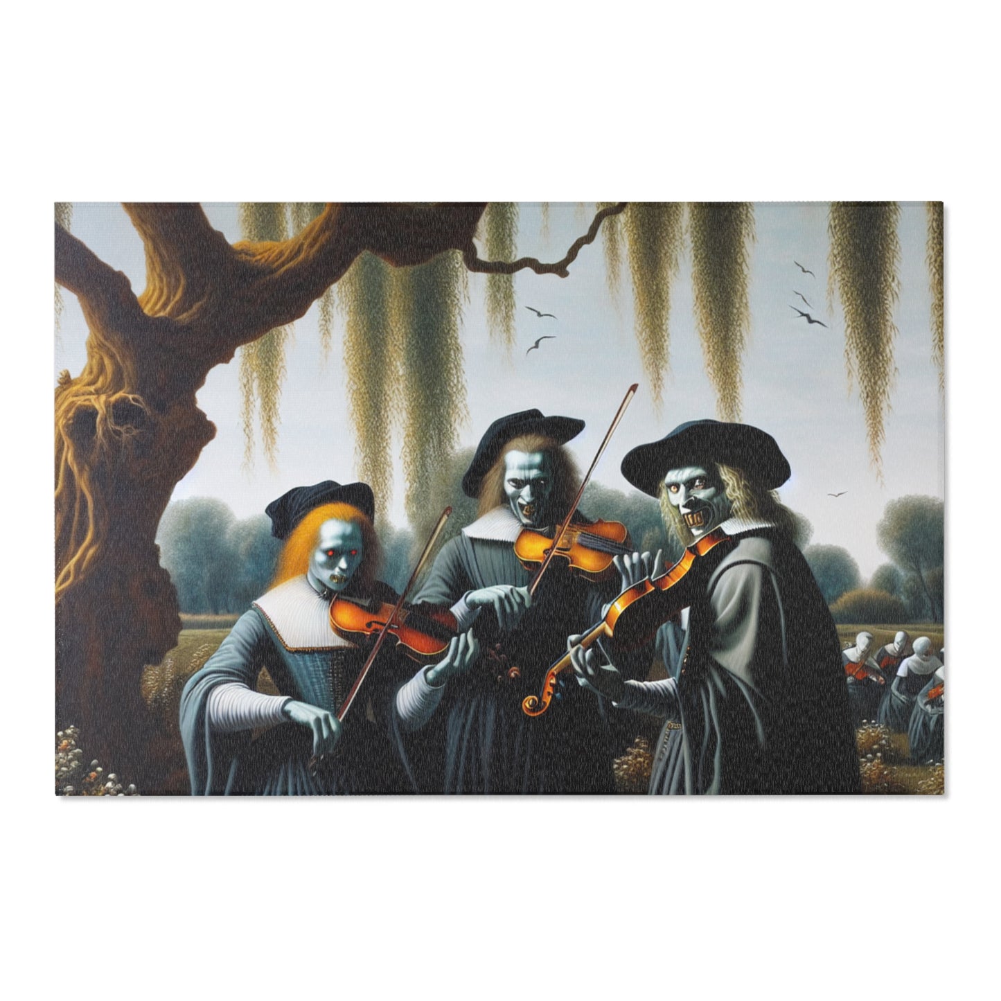Vermeer's Vampire Violinists Area Rug - HORIZONTAL