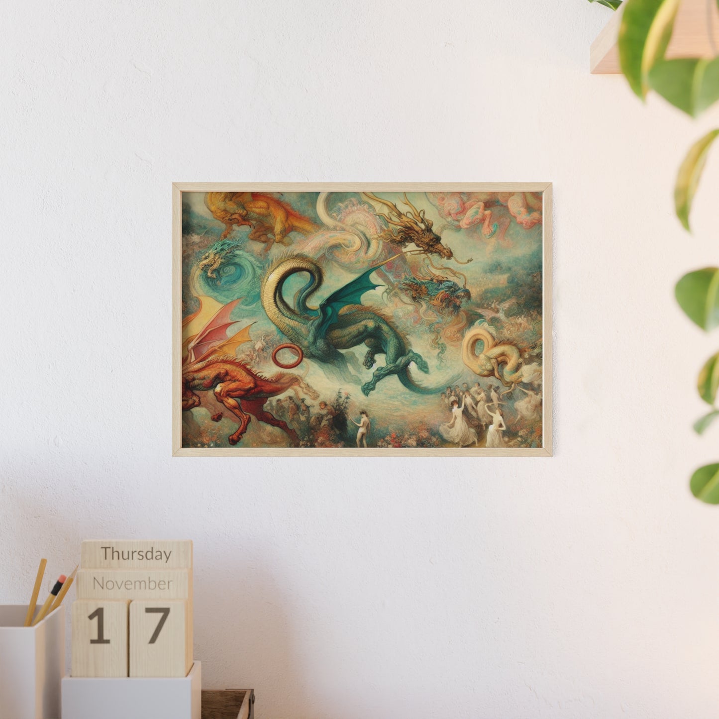Framed Degas Dreams of Dragons Poster