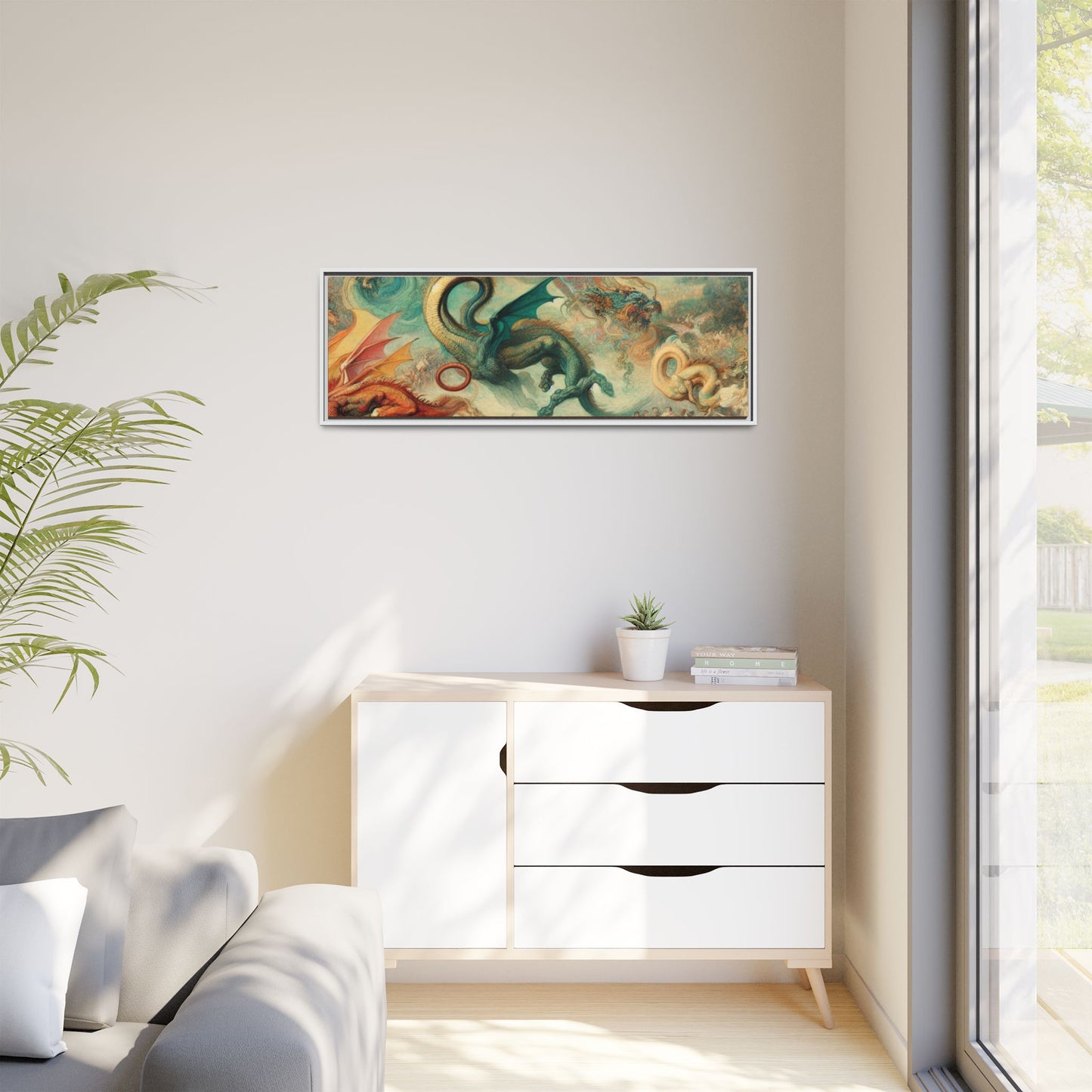 Degas Dreams of Dragons Canvas, Framed (Multi-color)