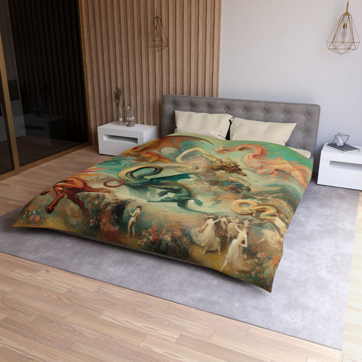 Degas Dreams of Dragons Microfiber Duvet Cover