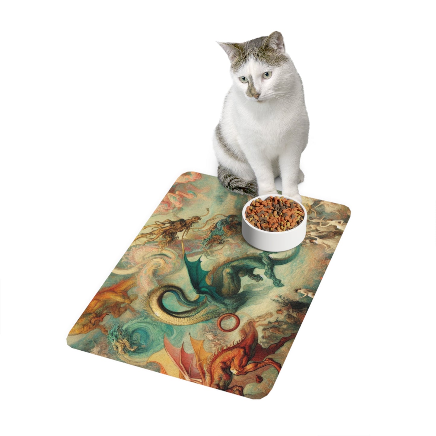 Degas Dreams of Dragons Pet Food Mat
