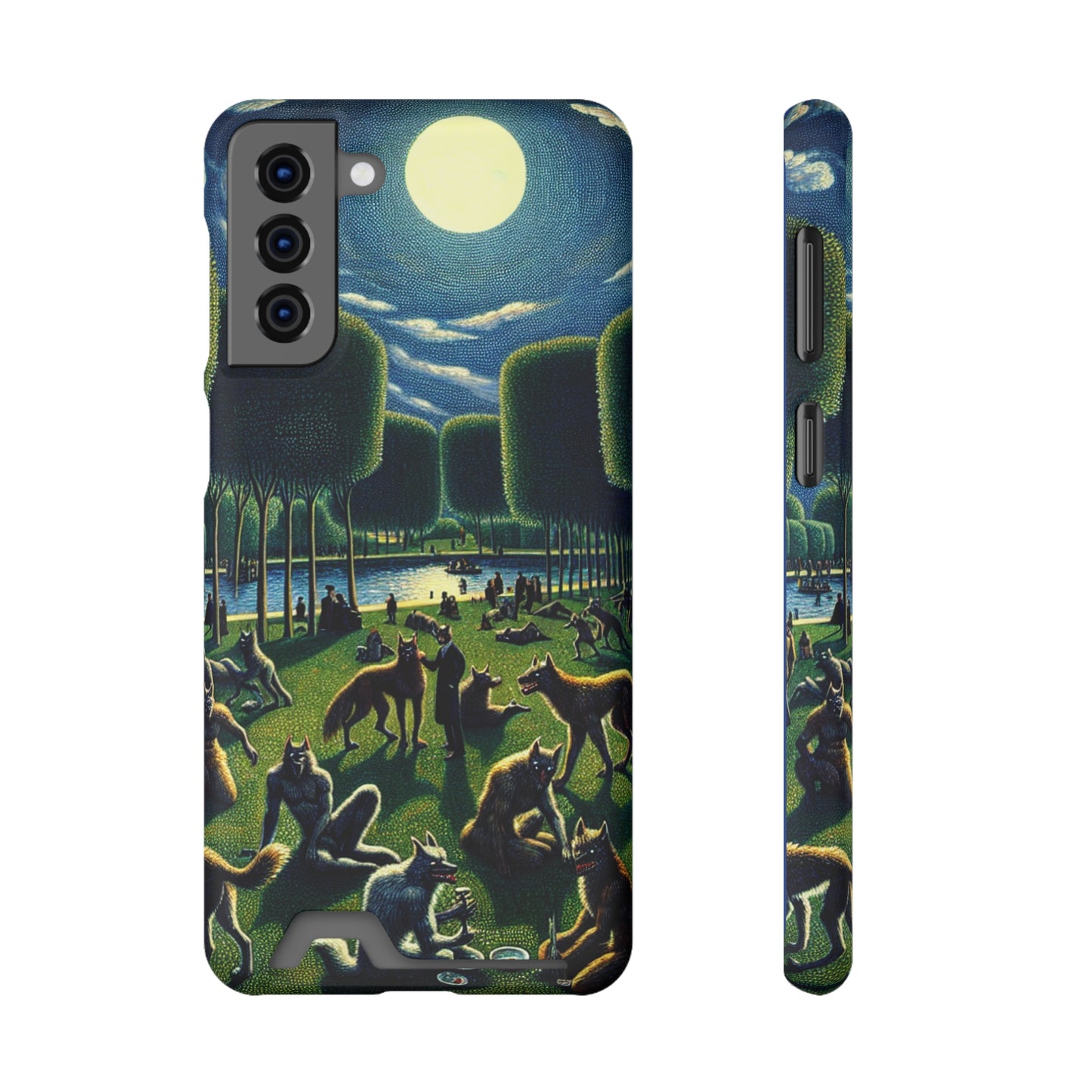 Werewolves at the Waterfront Phone Case with Card Holder - GALAXY