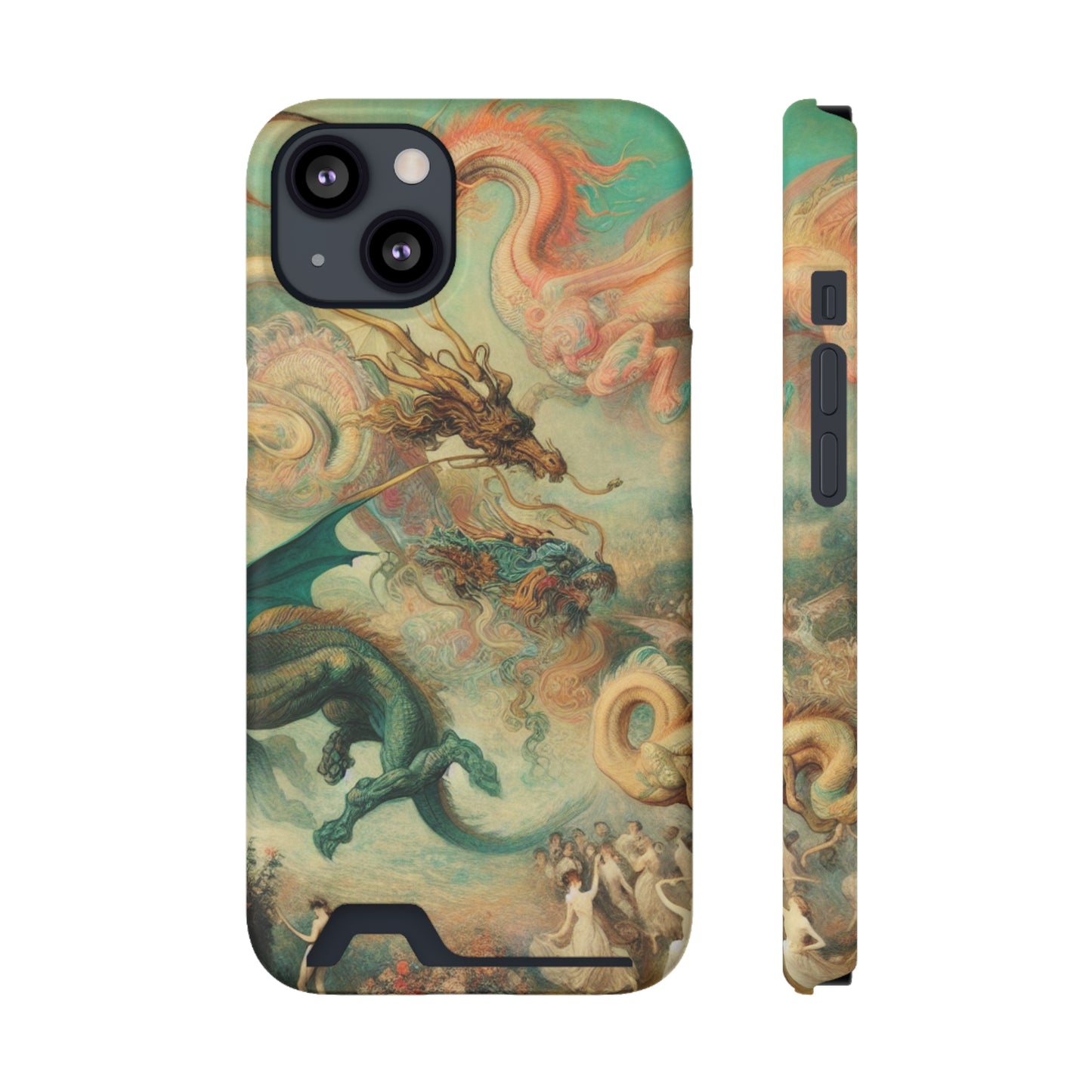 Degas Dreams of Dragons Phone Case with Card Holder - IPHONE