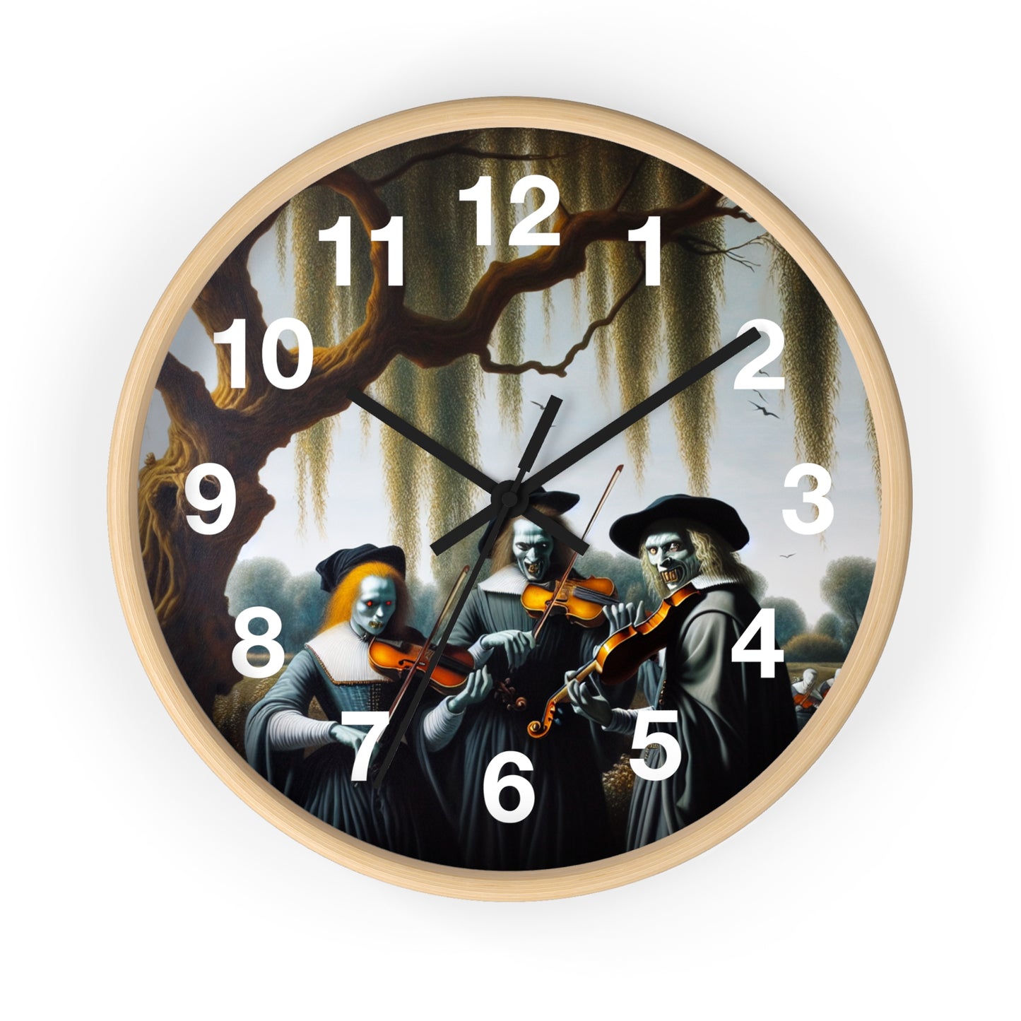 Vermeer's Vampire Violinists Wall Clock