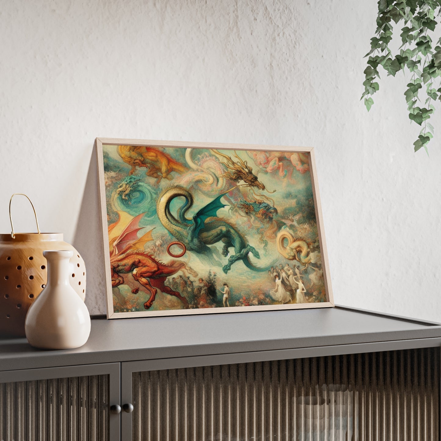 Framed Degas Dreams of Dragons Poster