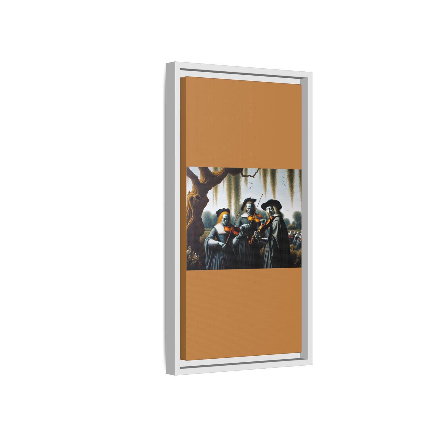 Vermeer's Vampire Violinists Canvas, Framed (Multi-color)