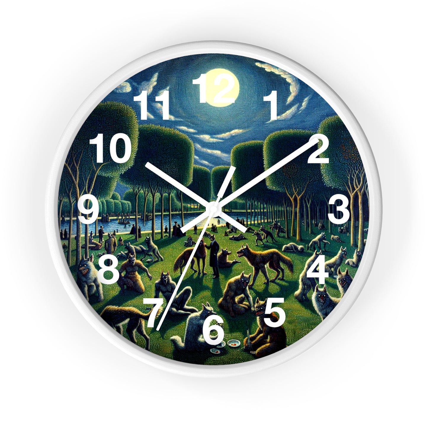 Werewolves at the Waterfront Wall Clock