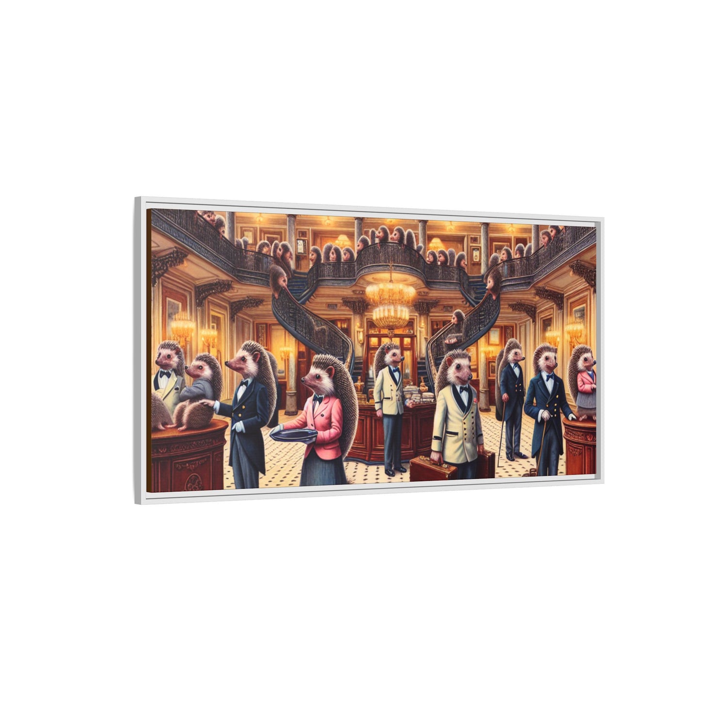Hedgehog Hotel Canvas, Framed (Multi-color)