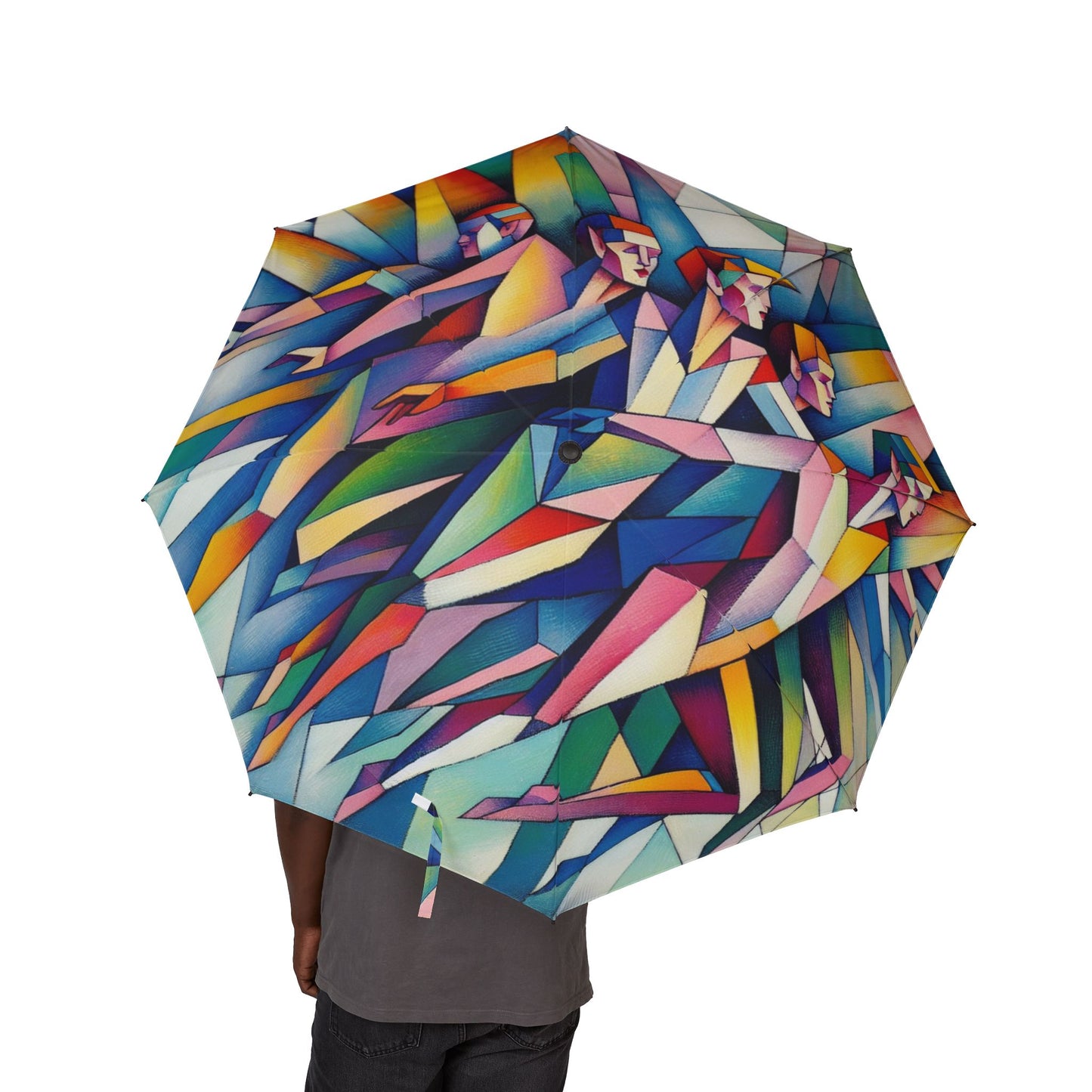 Picasso's Pixies Semi-Automatic Foldable Umbrella