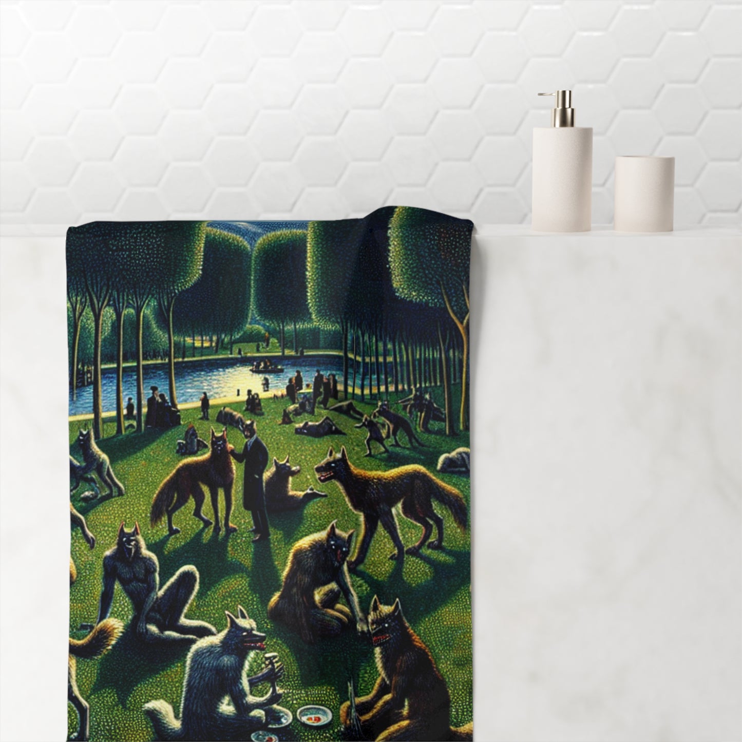 Werewolves at the Waterfront Towel