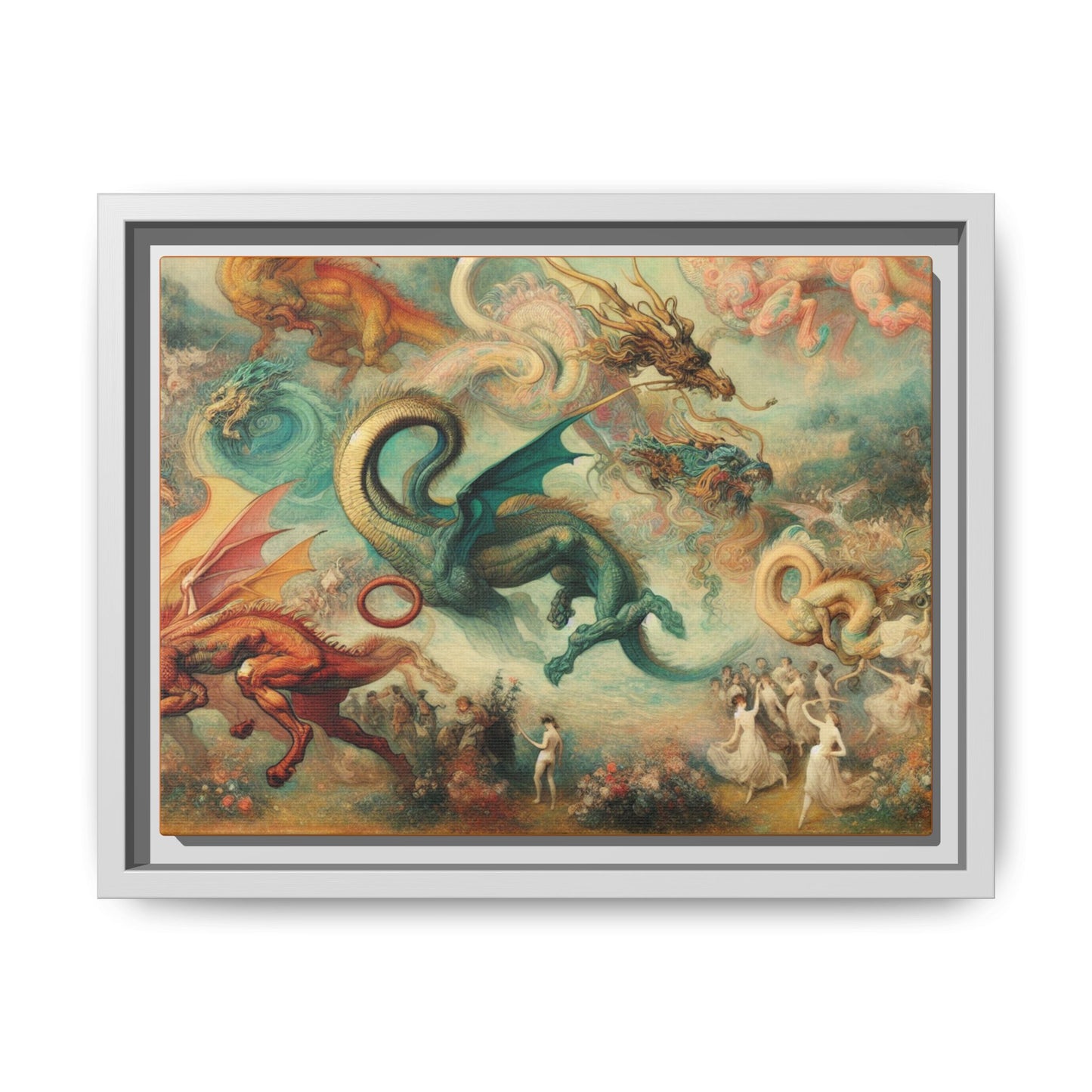 Degas Dreams of Dragons Canvas, Framed (Multi-color)