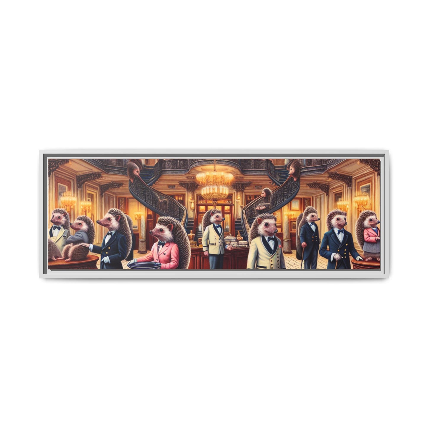 Hedgehog Hotel Canvas, Framed (Multi-color)