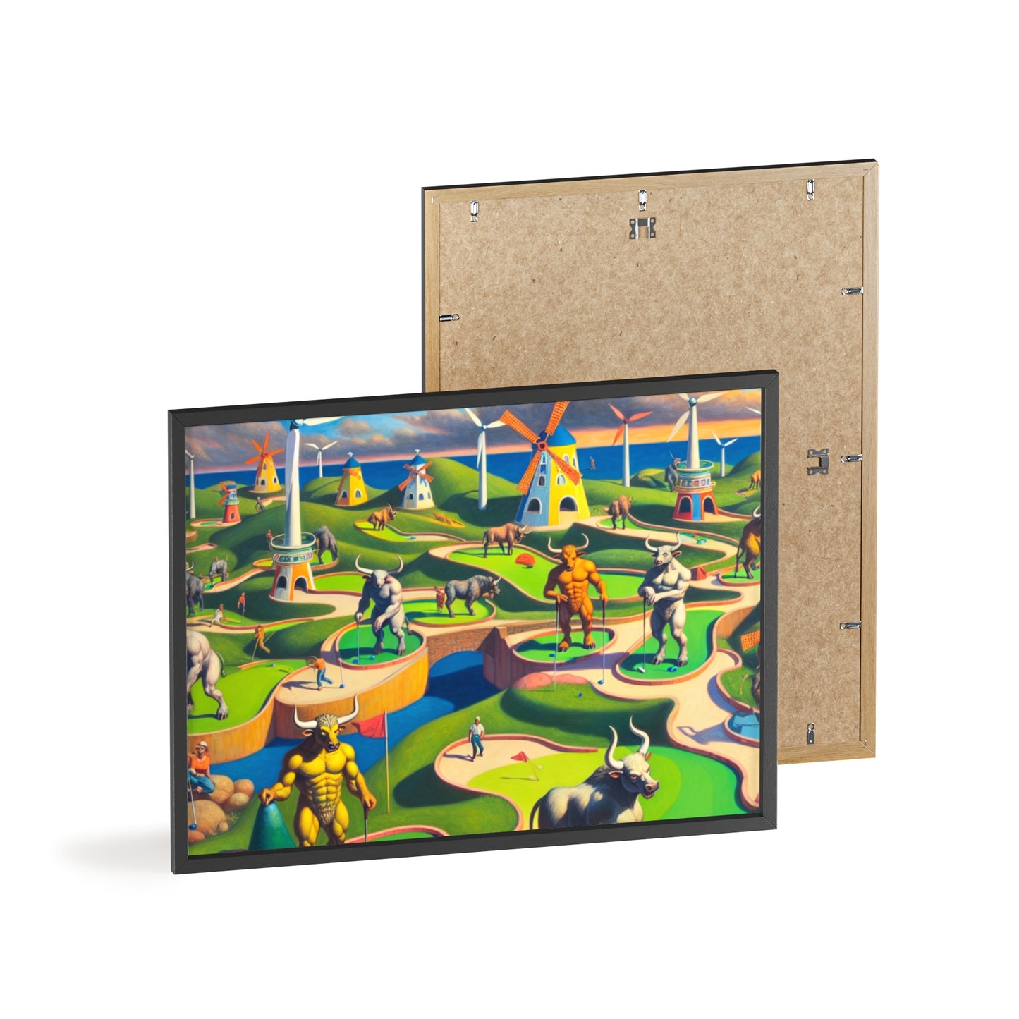 Framed Mini-taur Golf Poster