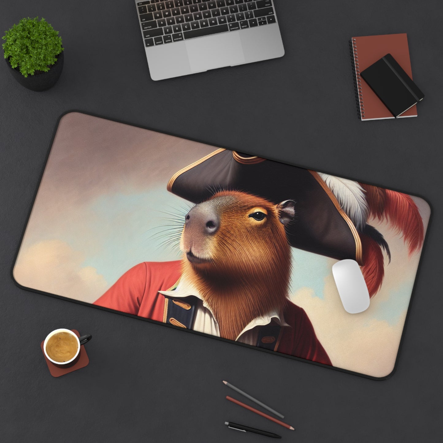 Captain Capybara Desk Mat