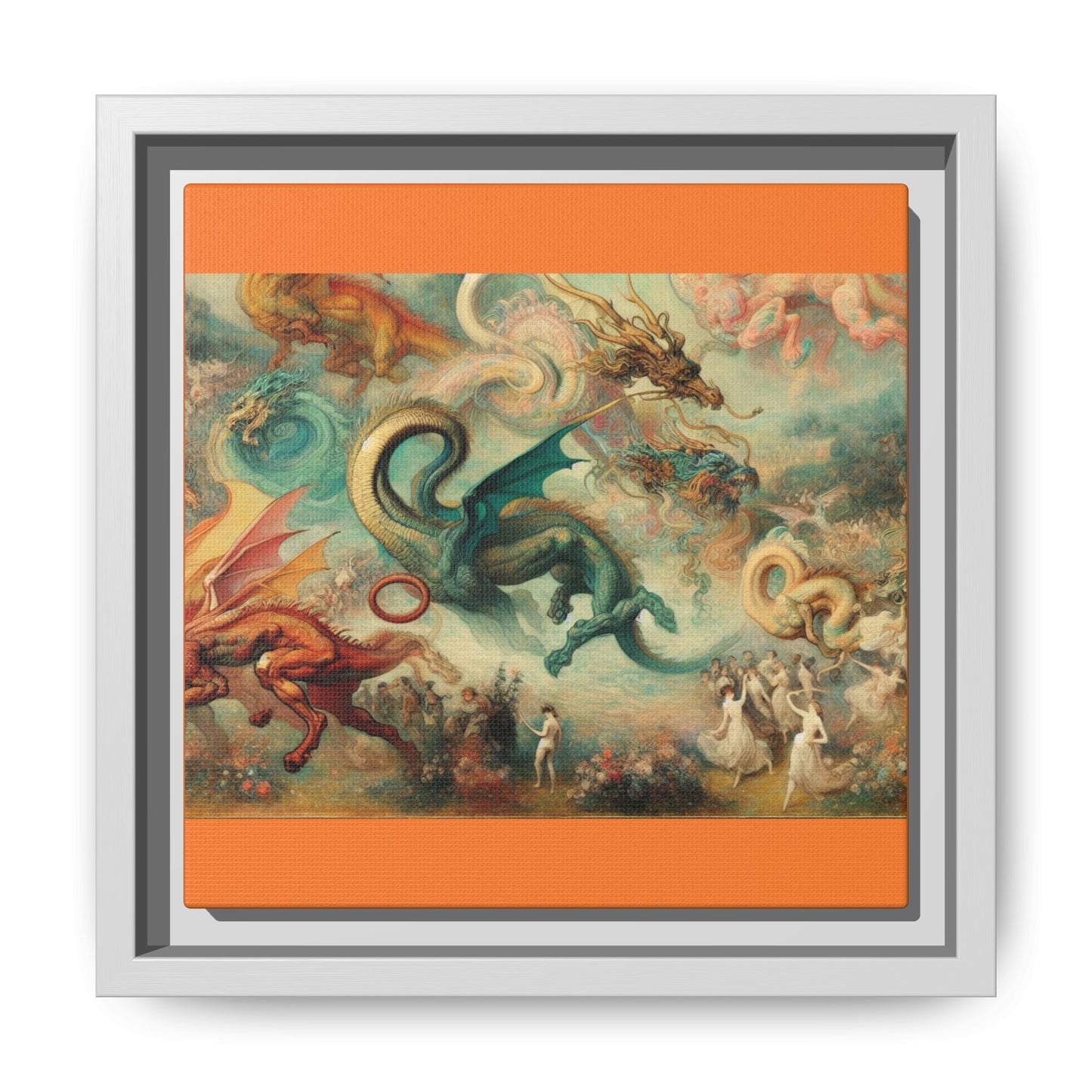 Degas Dreams of Dragons Canvas, Framed (Multi-color)