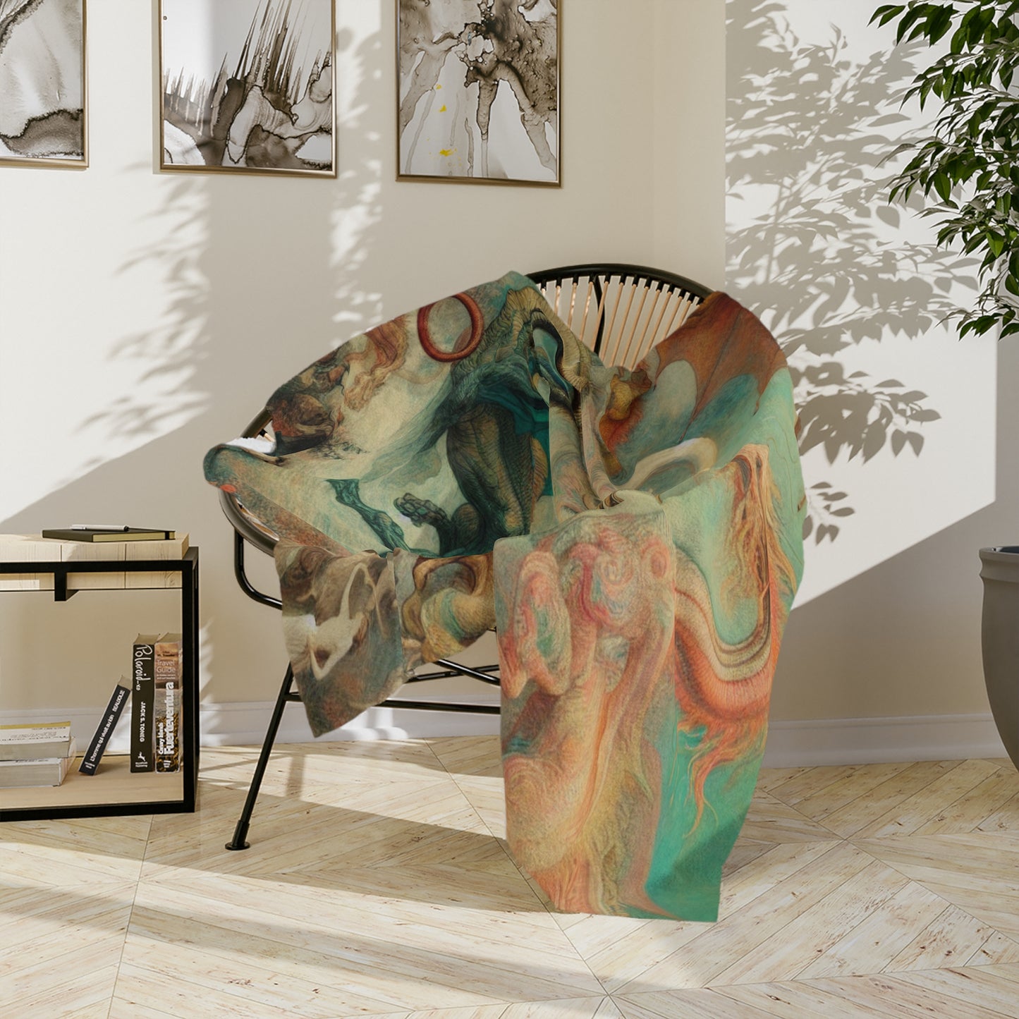 Degas Dreams of Dragons Velveteen Microfiber Blanket